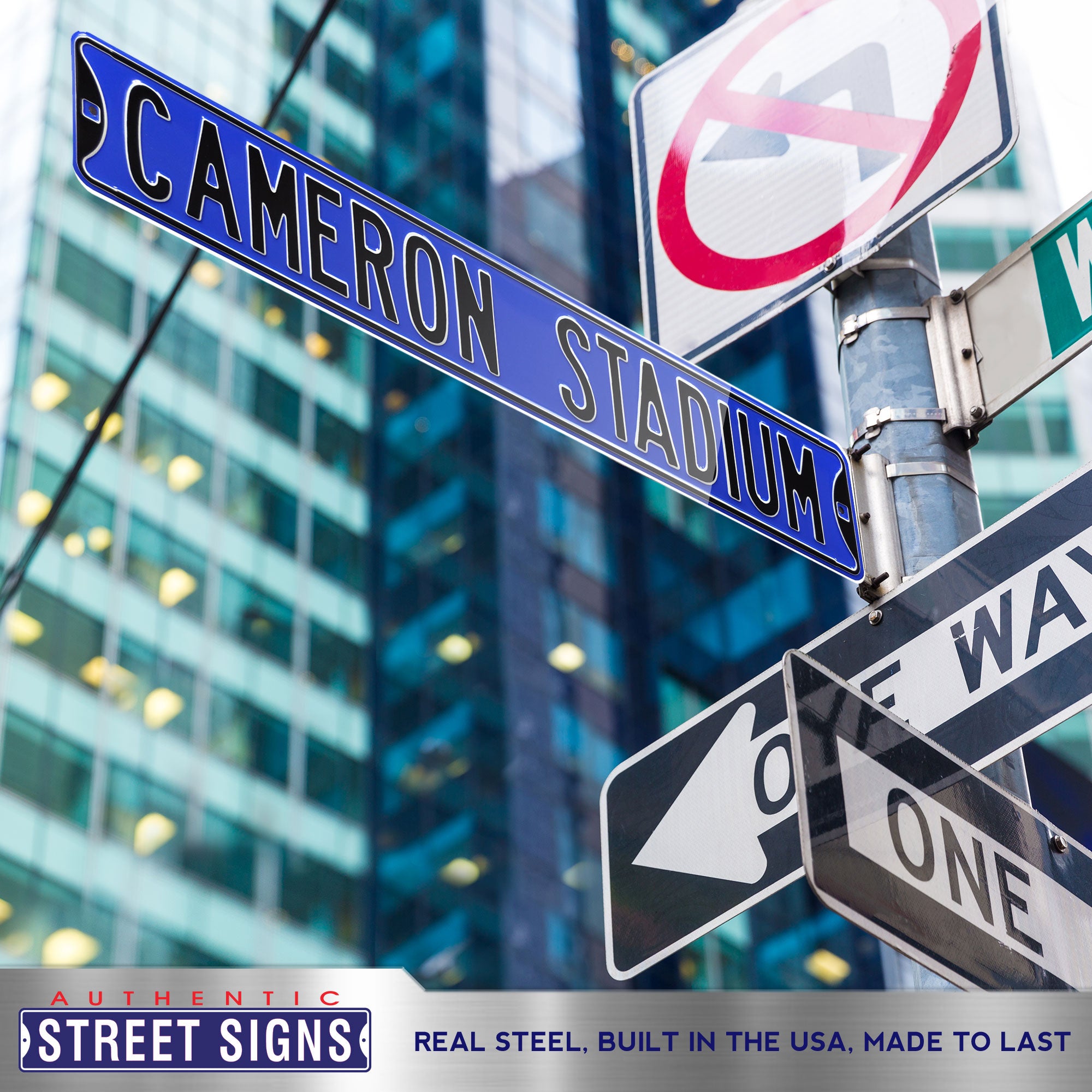 Duke Blue Devils - CAMERON STADIUM - Embossed Steel Street Sign