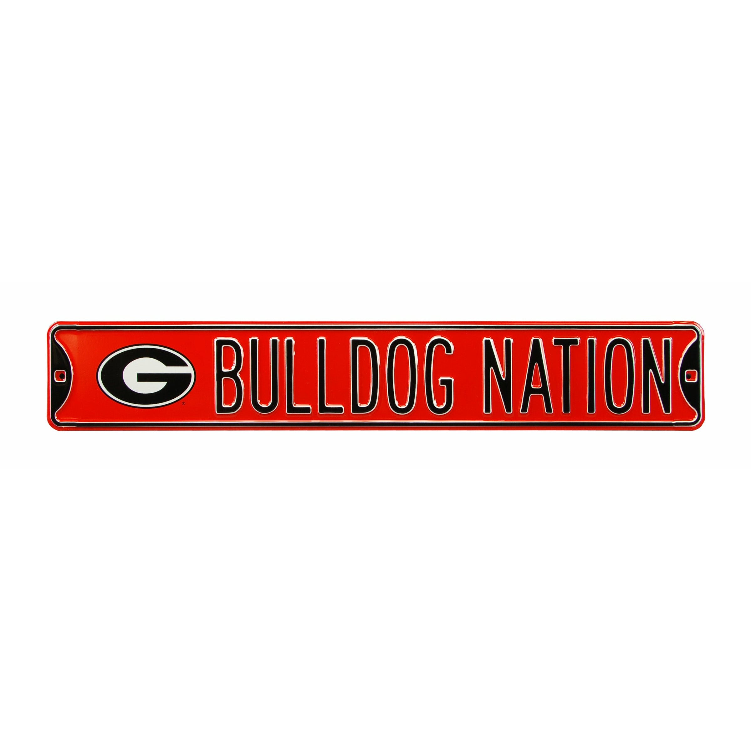 Georgia Bulldogs - BULLDOG NATION - Embossed Steel Street Sign