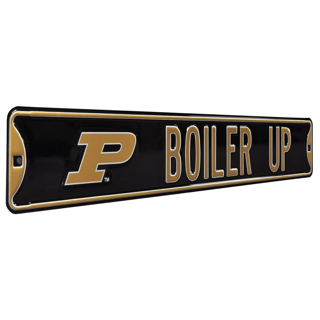 Purdue Boilermakers - BOILER UP - Embossed Steel Street Sign
