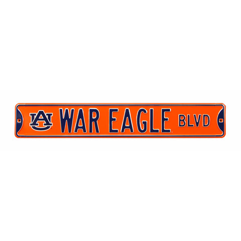 Auburn Tigers - WAR EAGLE BLVD - Embossed Steel Street Sign