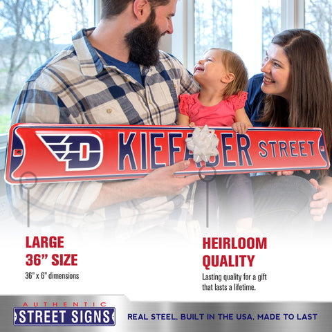 Dayton Flyers - KIEFABER STREET - Embossed Steel Street Sign