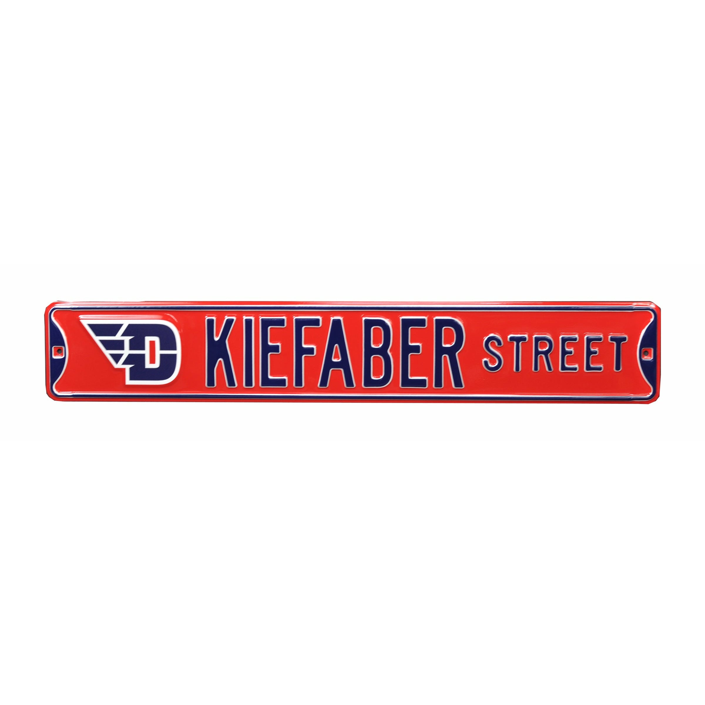Dayton Flyers - KIEFABER STREET - Embossed Steel Street Sign