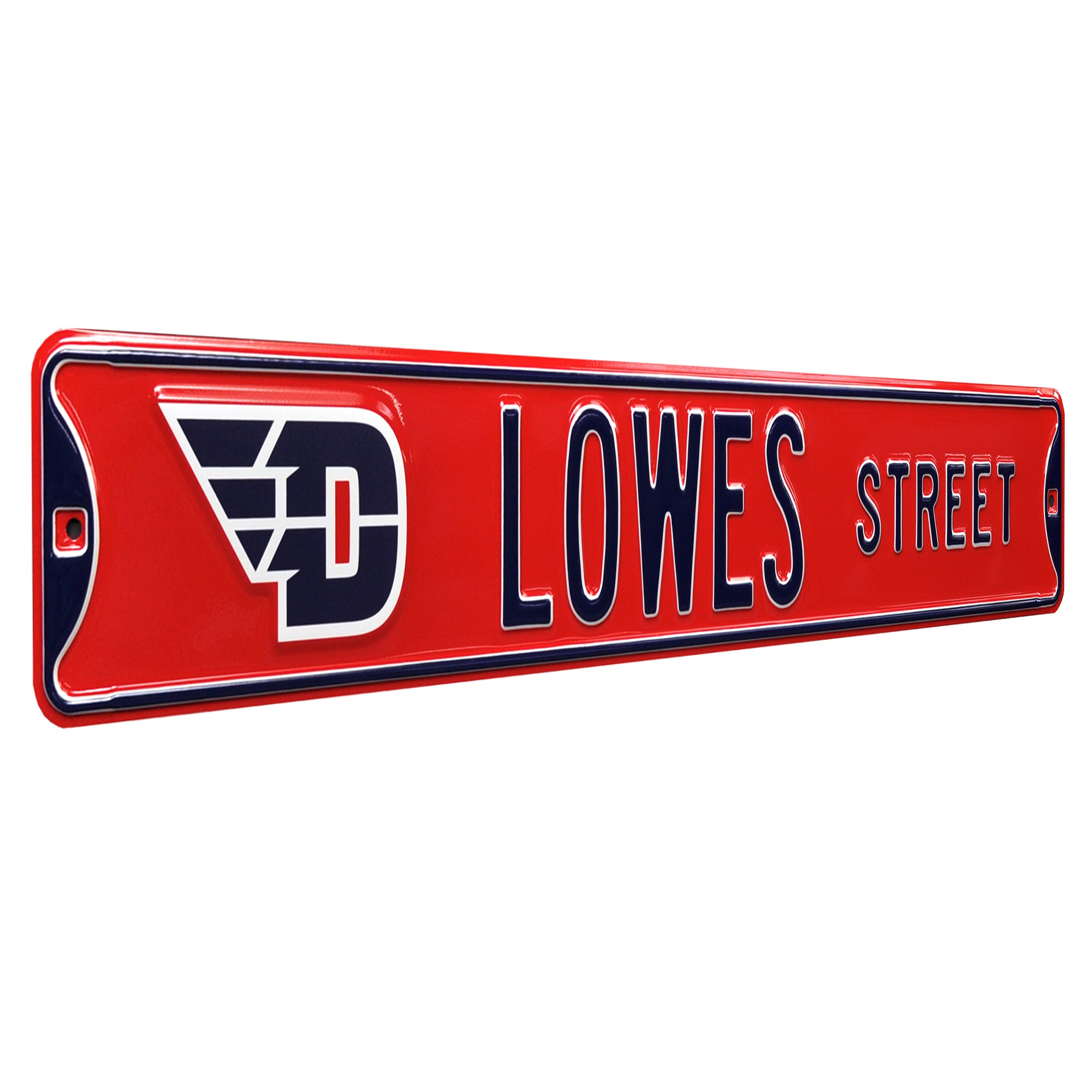 Dayton Flyers - LOWE'S STREET - Embossed Steel Street Sign