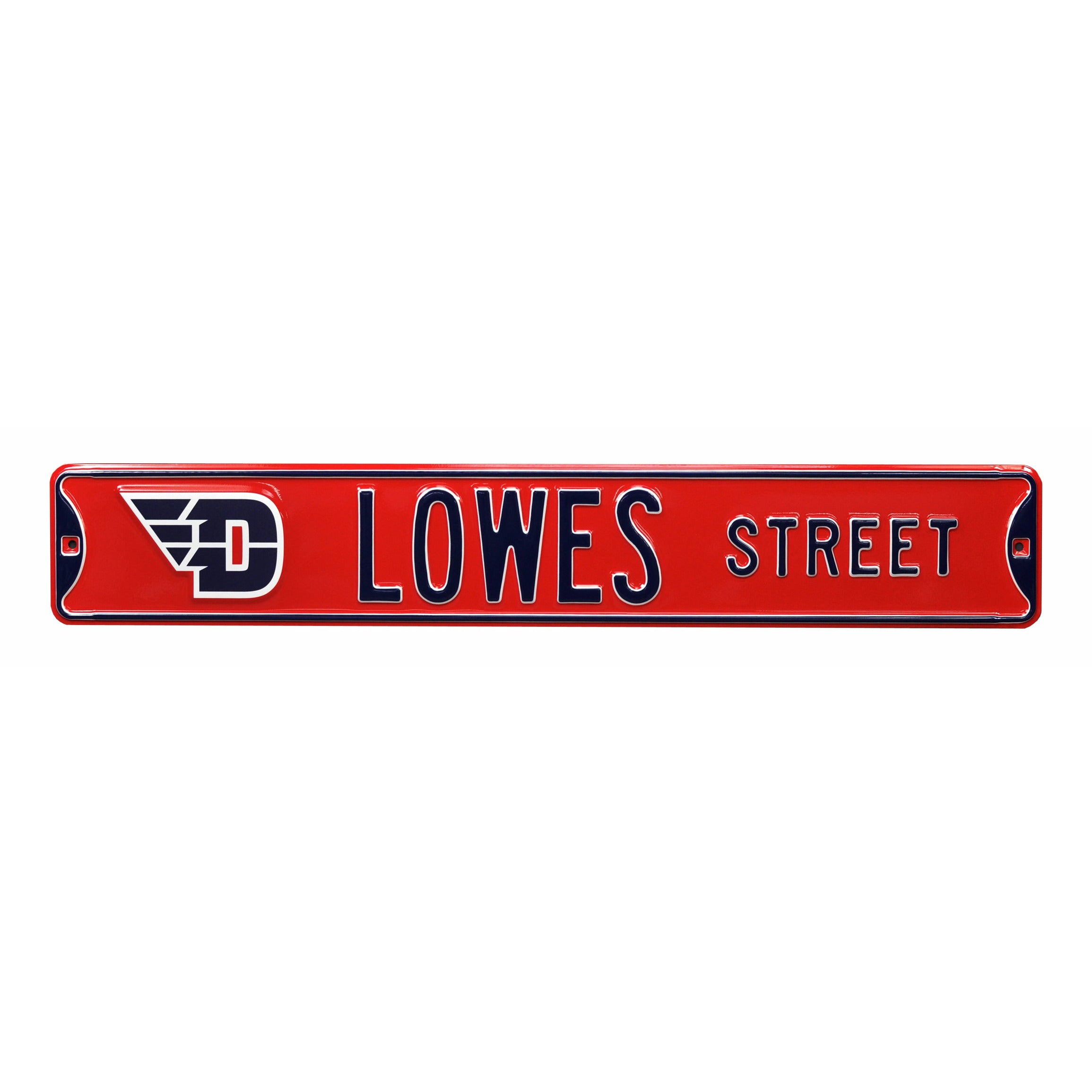 Dayton Flyers - LOWE'S STREET - Embossed Steel Street Sign