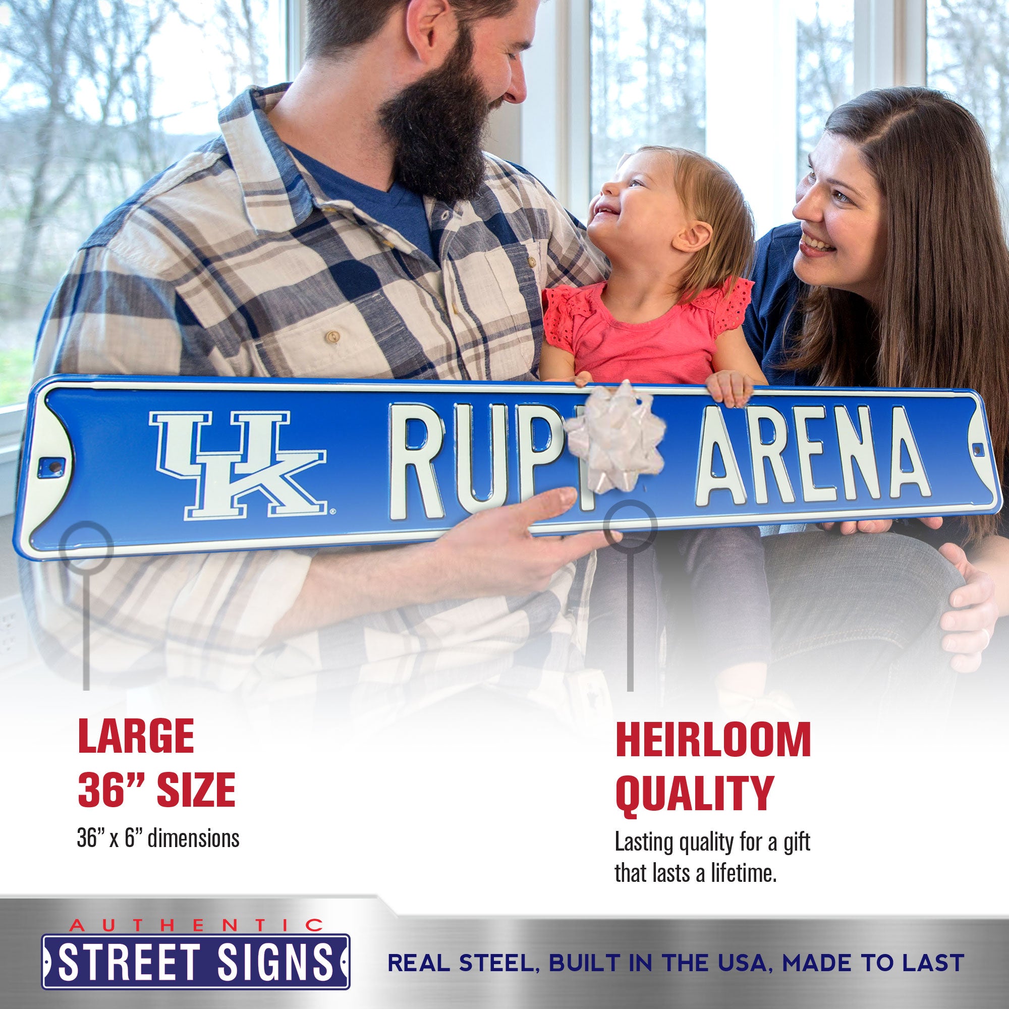 Kentucky Wildcats - RUPP ARENA - Embossed Steel Street Sign