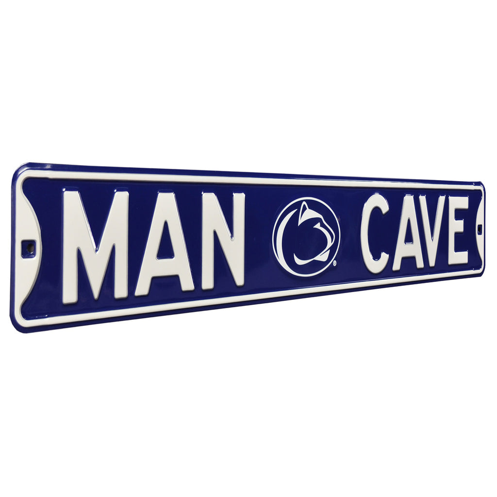 Penn State Nittany Lions - MAN CAVE - Embossed Steel Street Sign
