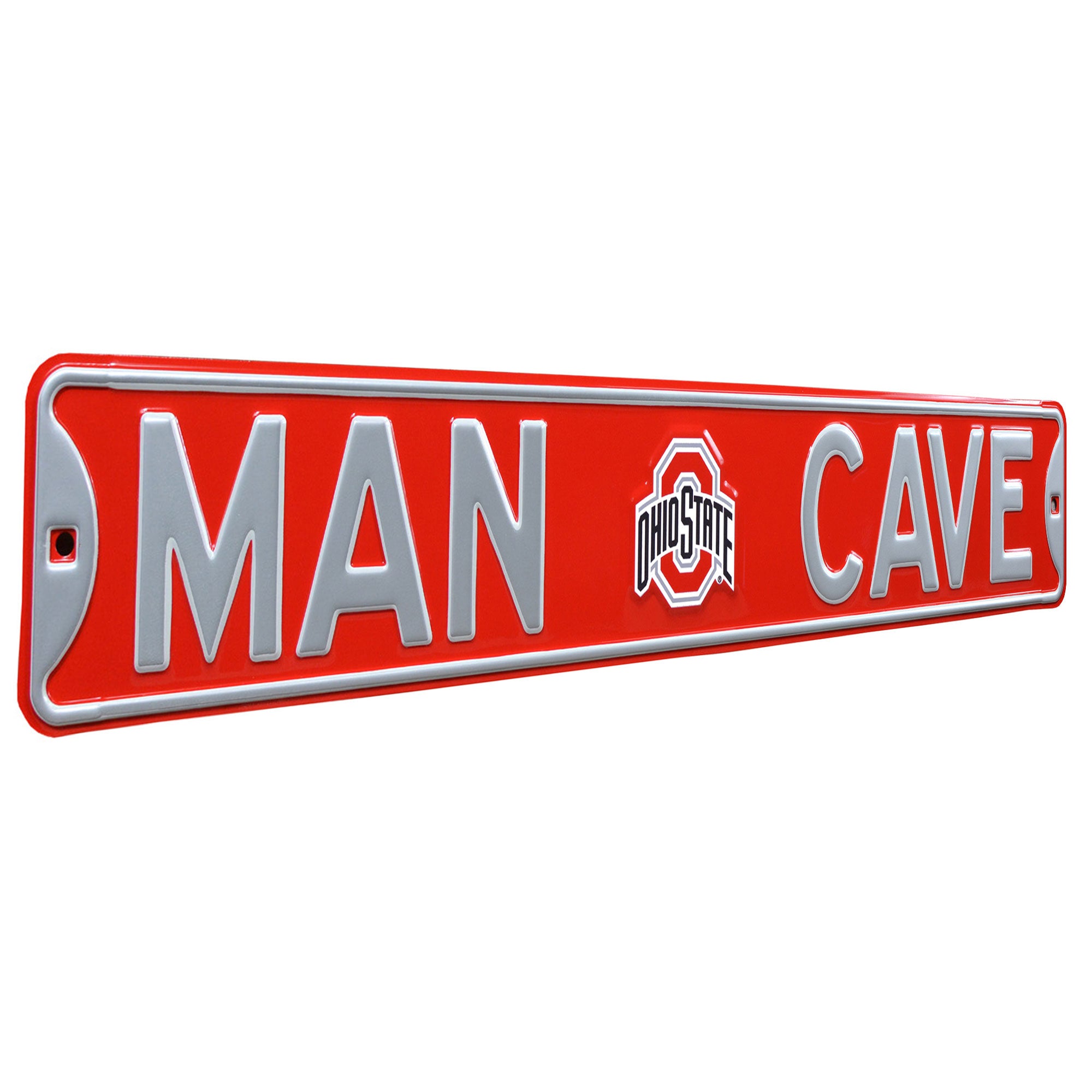 Ohio State Buckeyes - MAN CAVE - Embossed Steel Street Sign