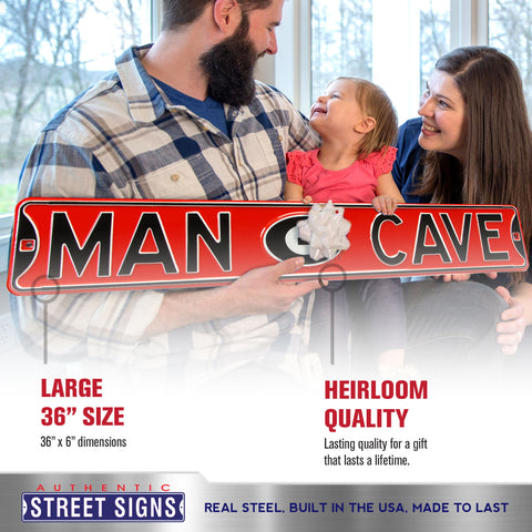 Georgia Bulldogs - MAN CAVE - Embossed Steel Street Sign