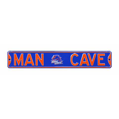 Boise State Broncos - MAN CAVE - Vintage Embossed Steel Street Sign