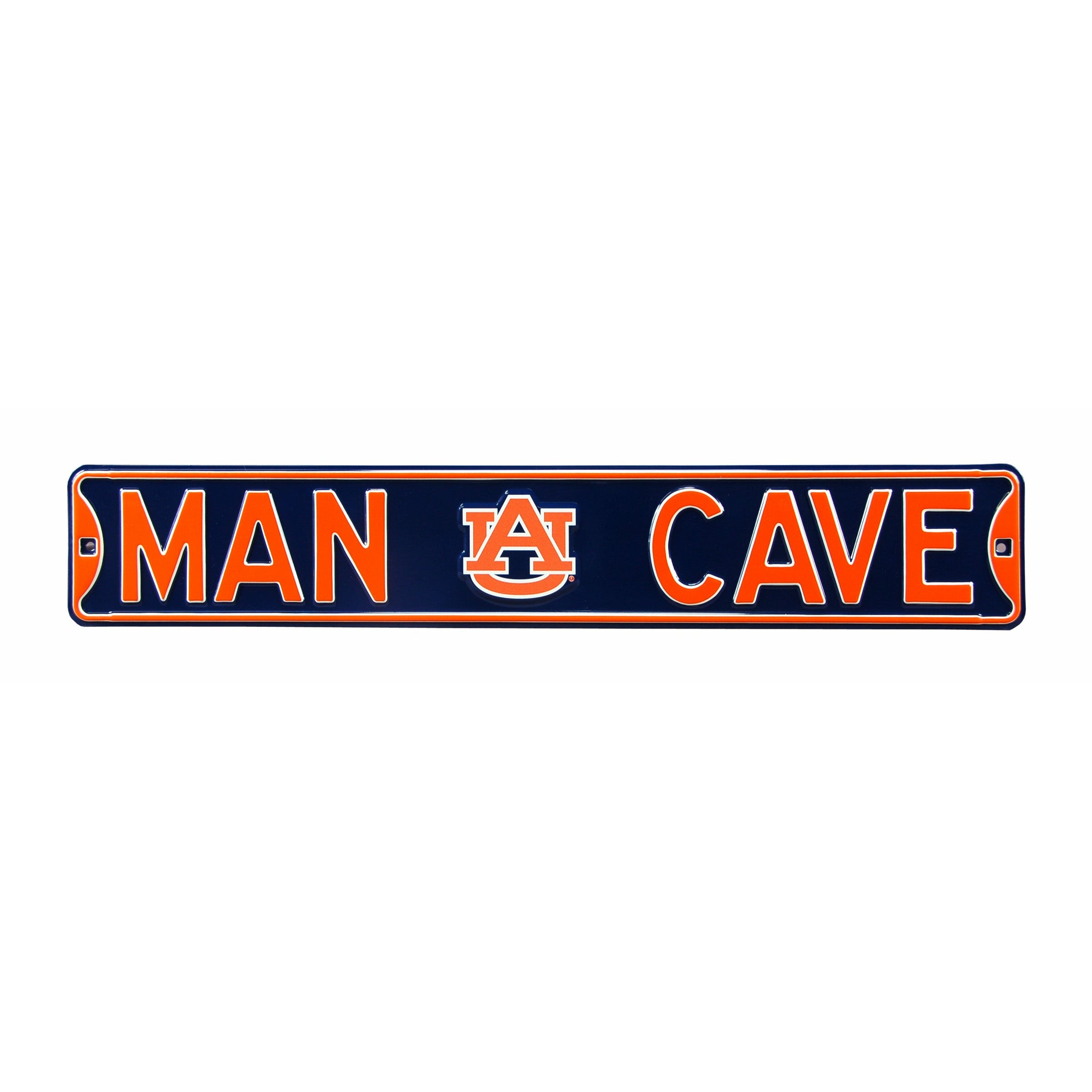 Auburn Tigers - MAN CAVE - Embossed Steel Street Sign