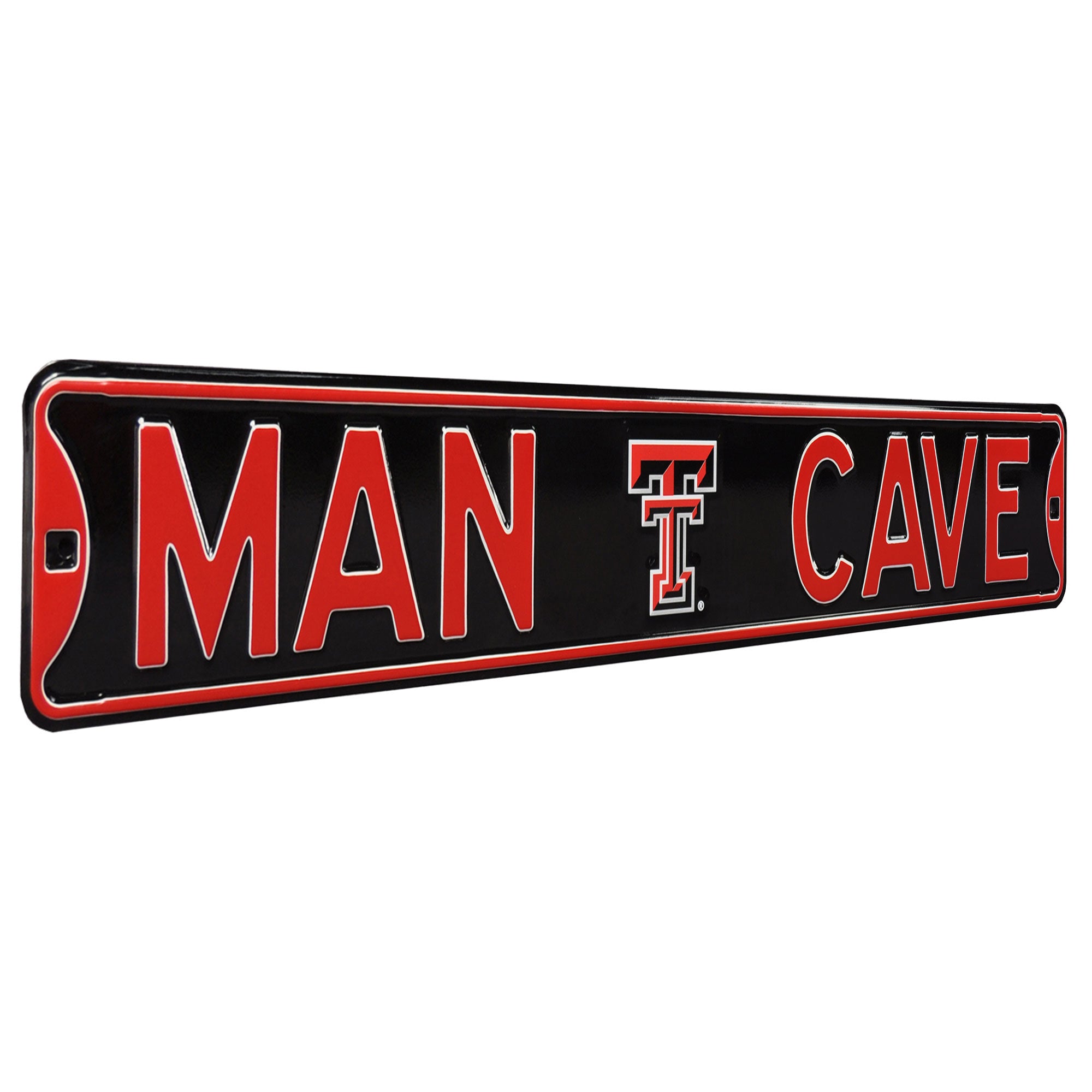 Texas Tech Red Raiders - MAN CAVE - Embossed Steel Street Sign