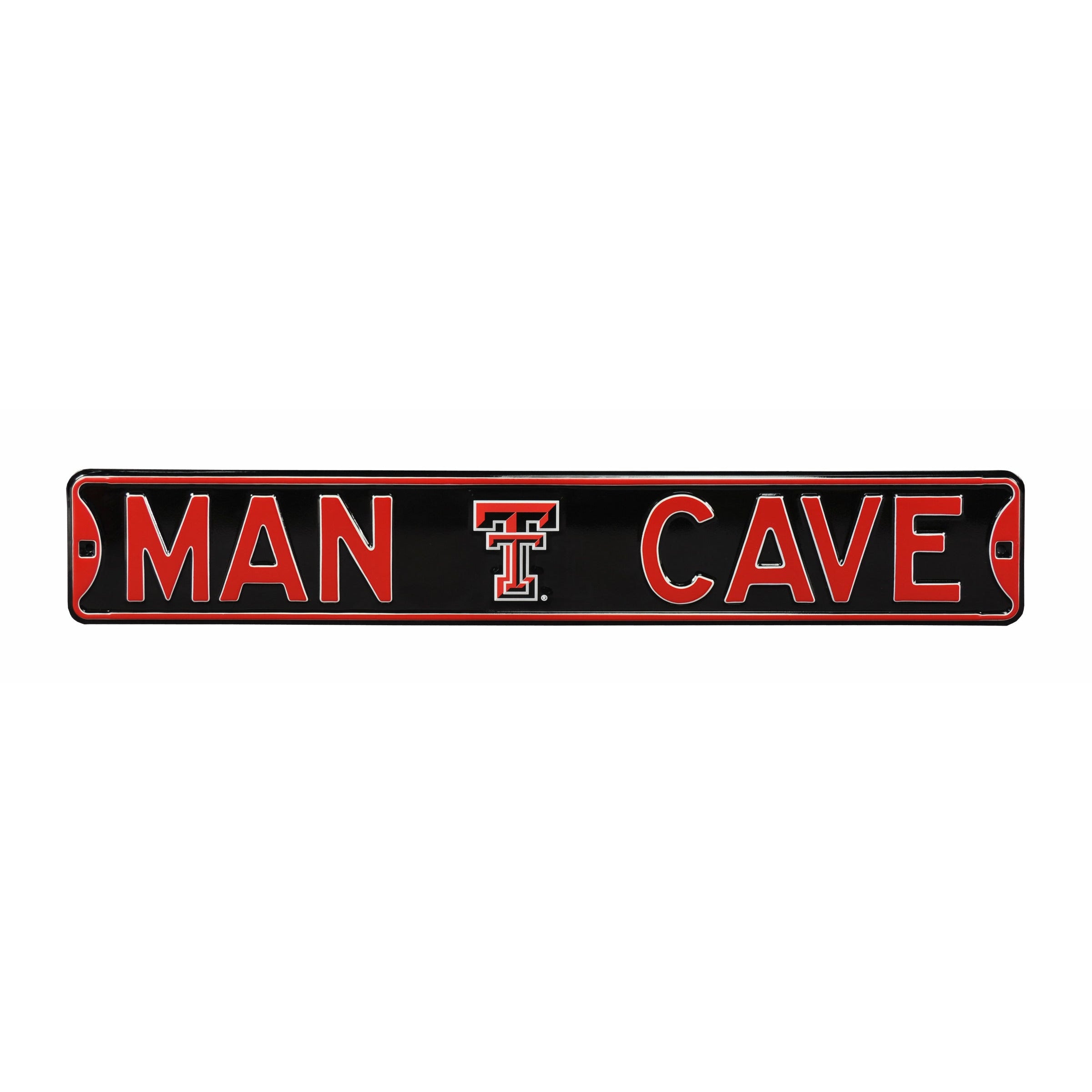 Texas Tech Red Raiders - MAN CAVE - Embossed Steel Street Sign
