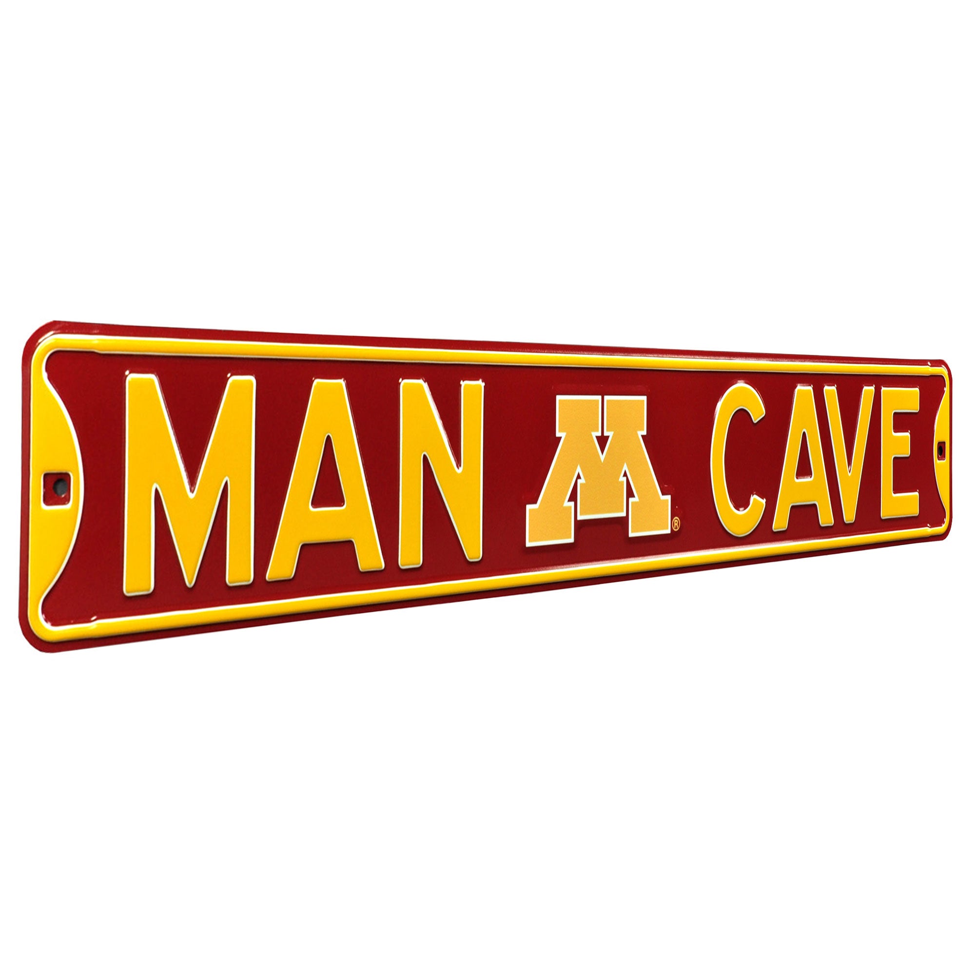 Minnesota Golden Gophers - MAN CAVE - Embossed Steel Street Sign
