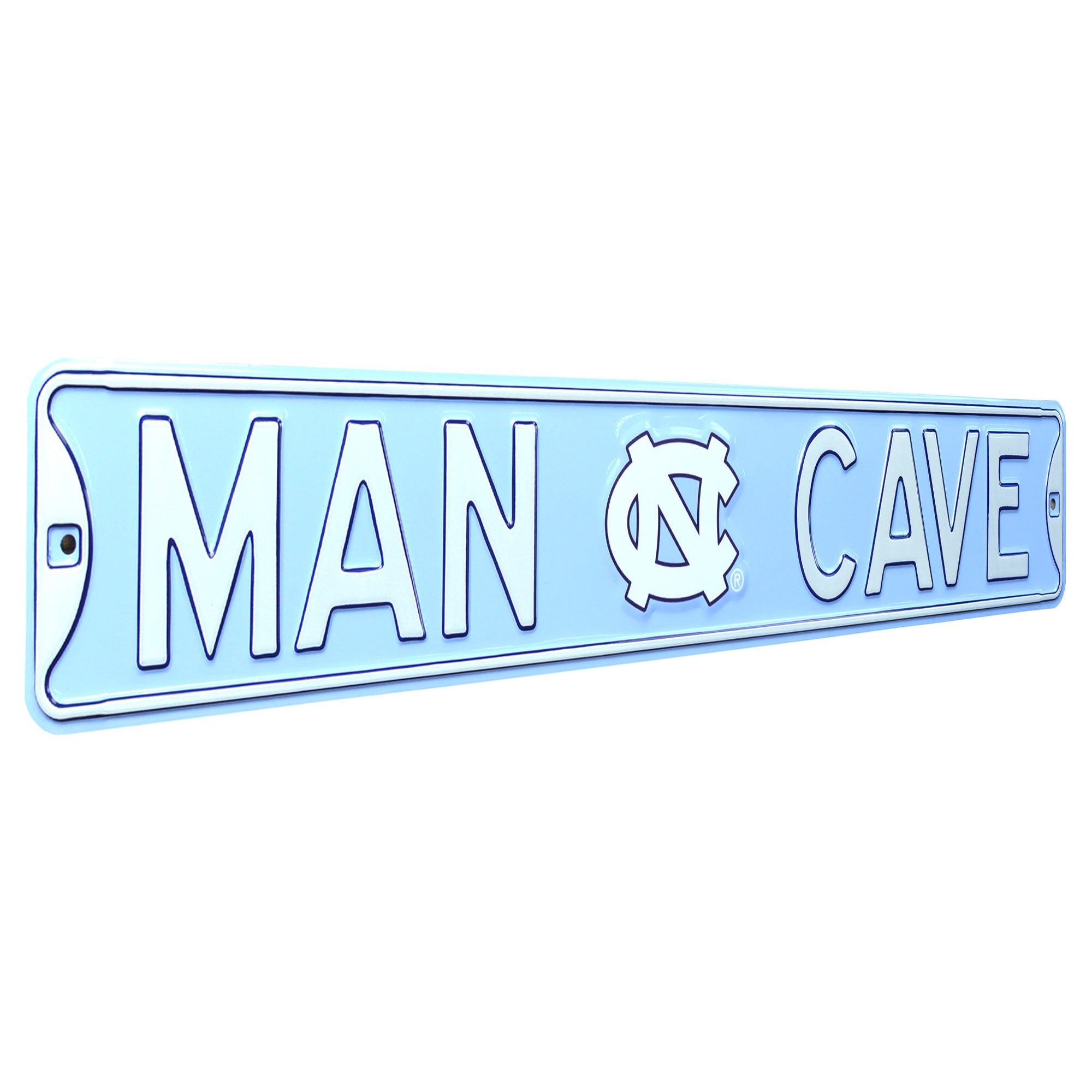 North Carolina Tar Heels - MAN CAVE - Embossed Steel Street Sign