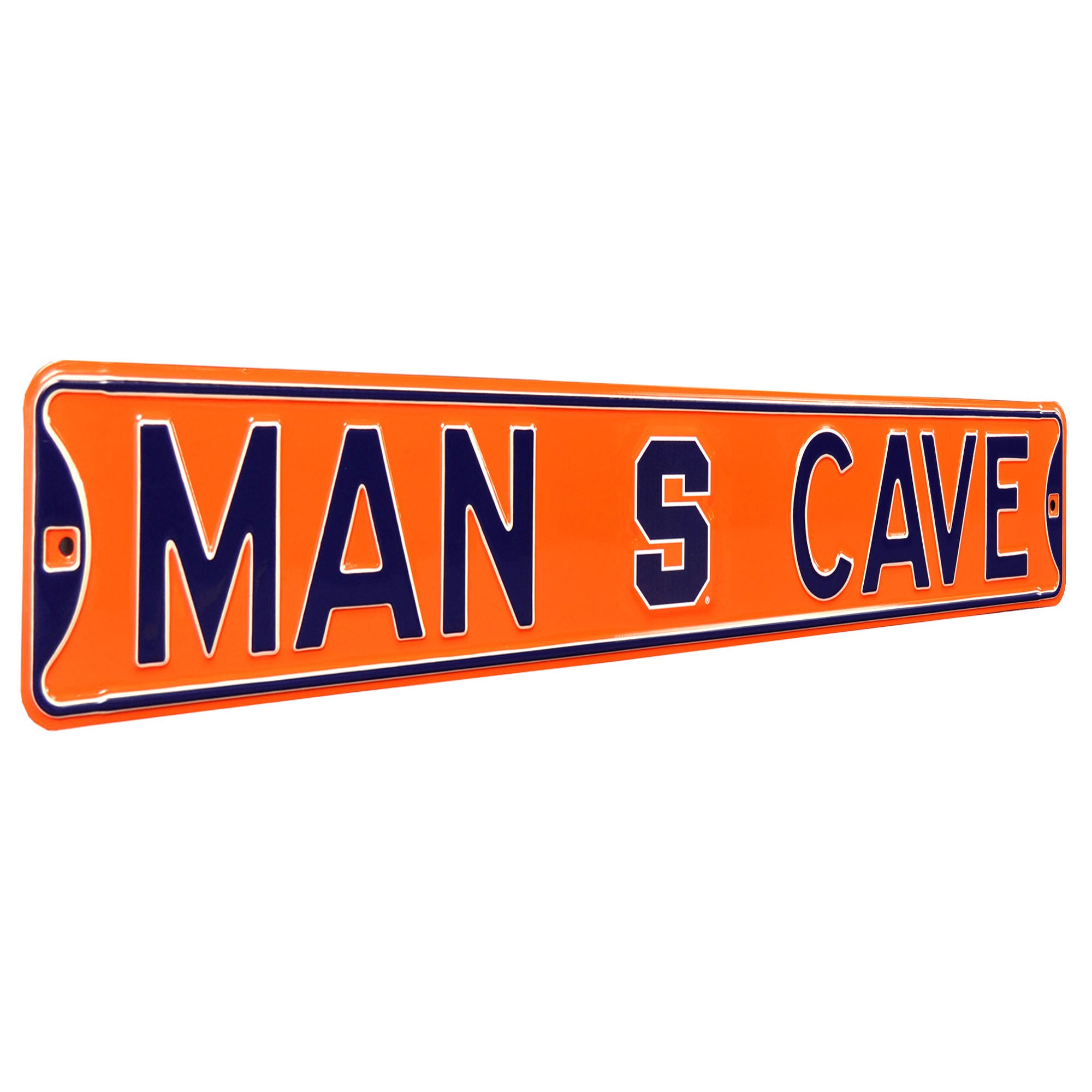 Syracuse Orange - MAN CAVE - Embossed Steel Street Sign
