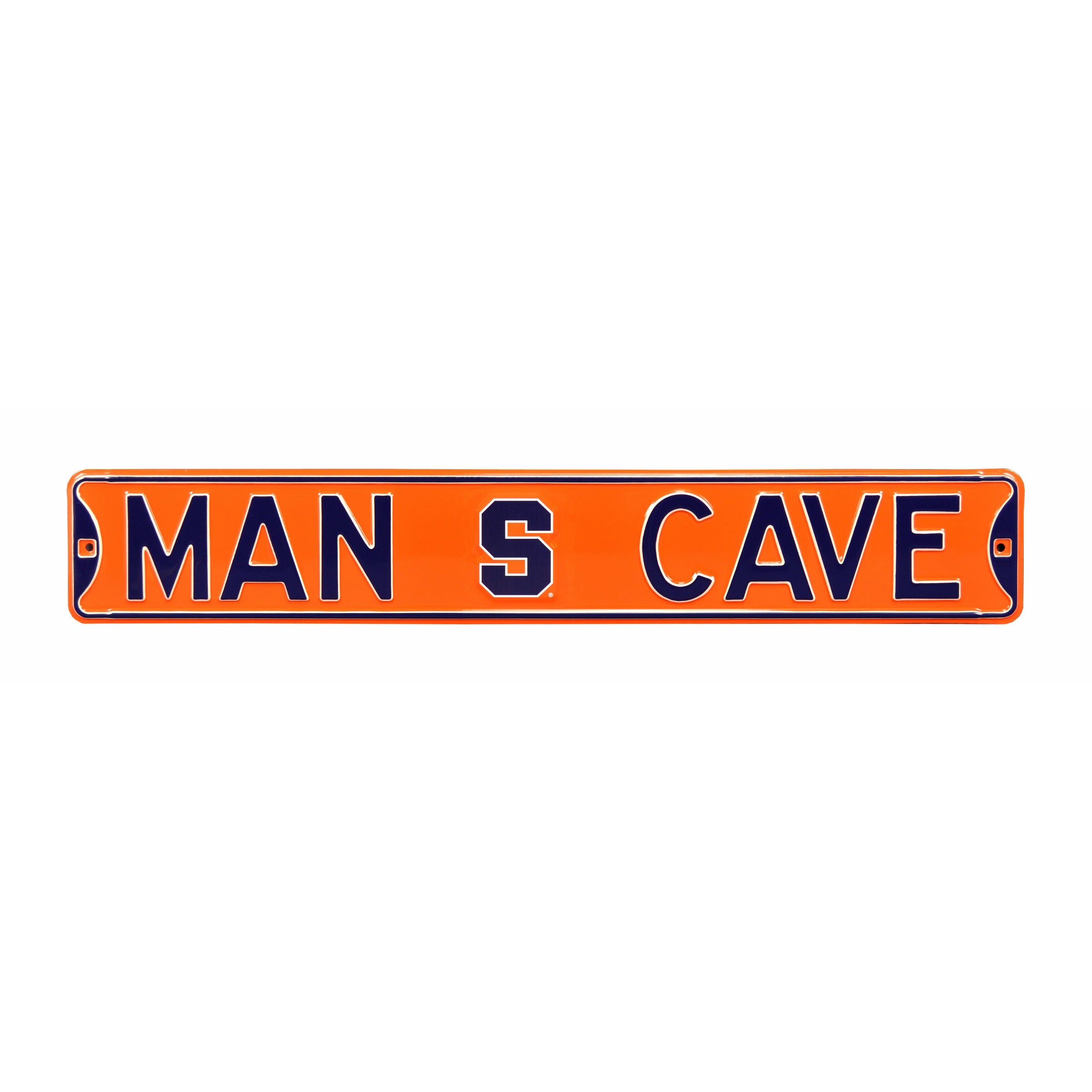 Syracuse Orange - MAN CAVE - Embossed Steel Street Sign