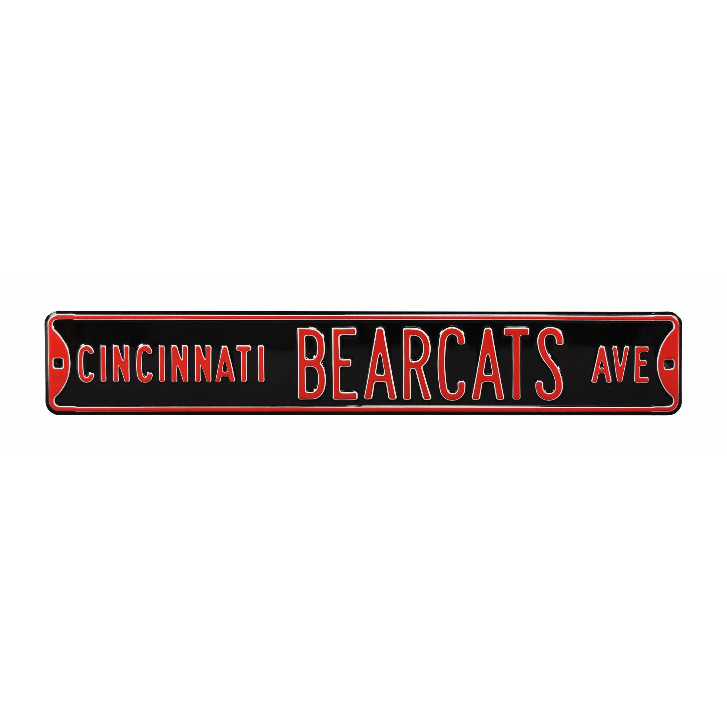 Cincinnati Bearcats - BEARCATS AVE - Embossed Steel Street Sign