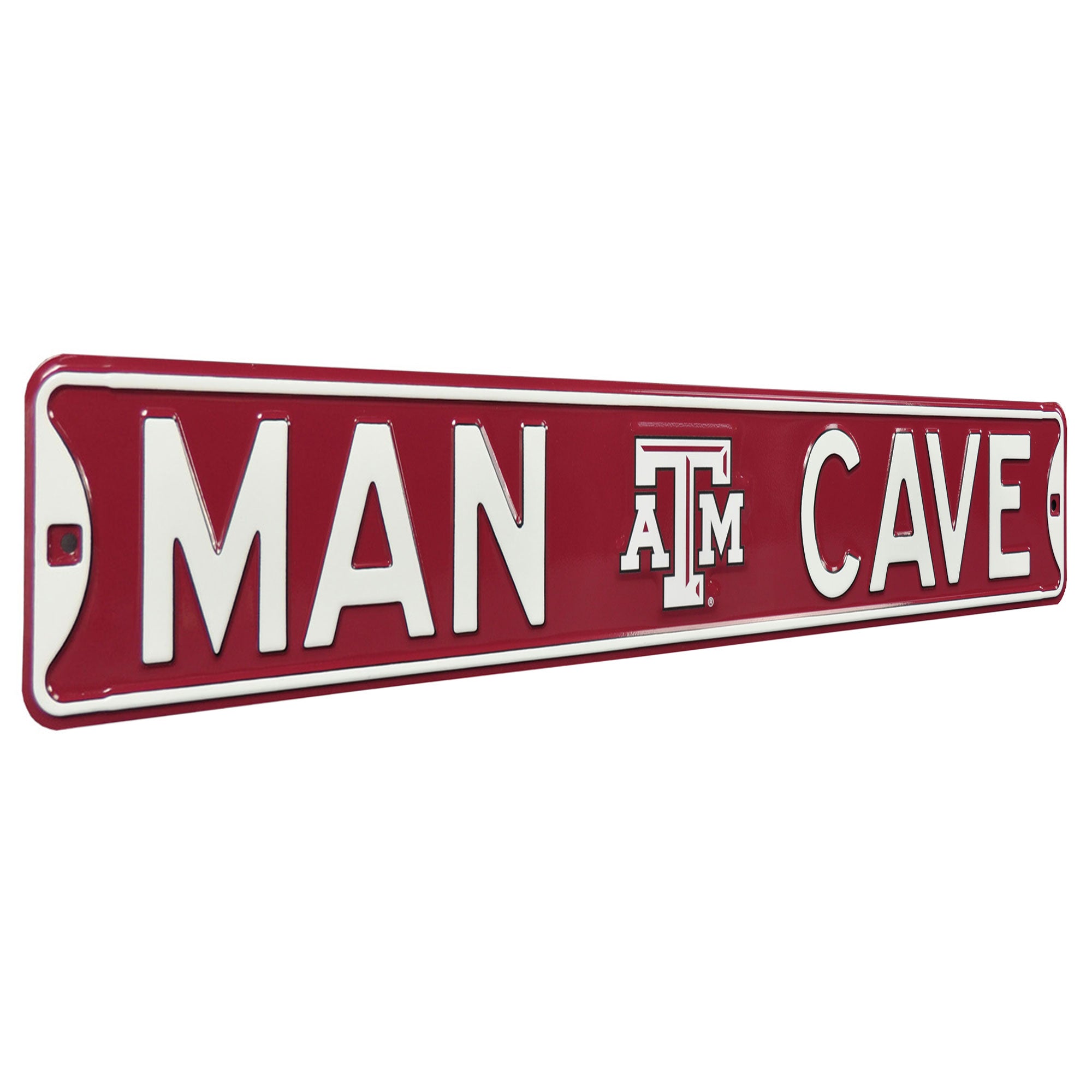 Texas A&M Aggies - MAN CAVE - Embossed Steel Street Sign