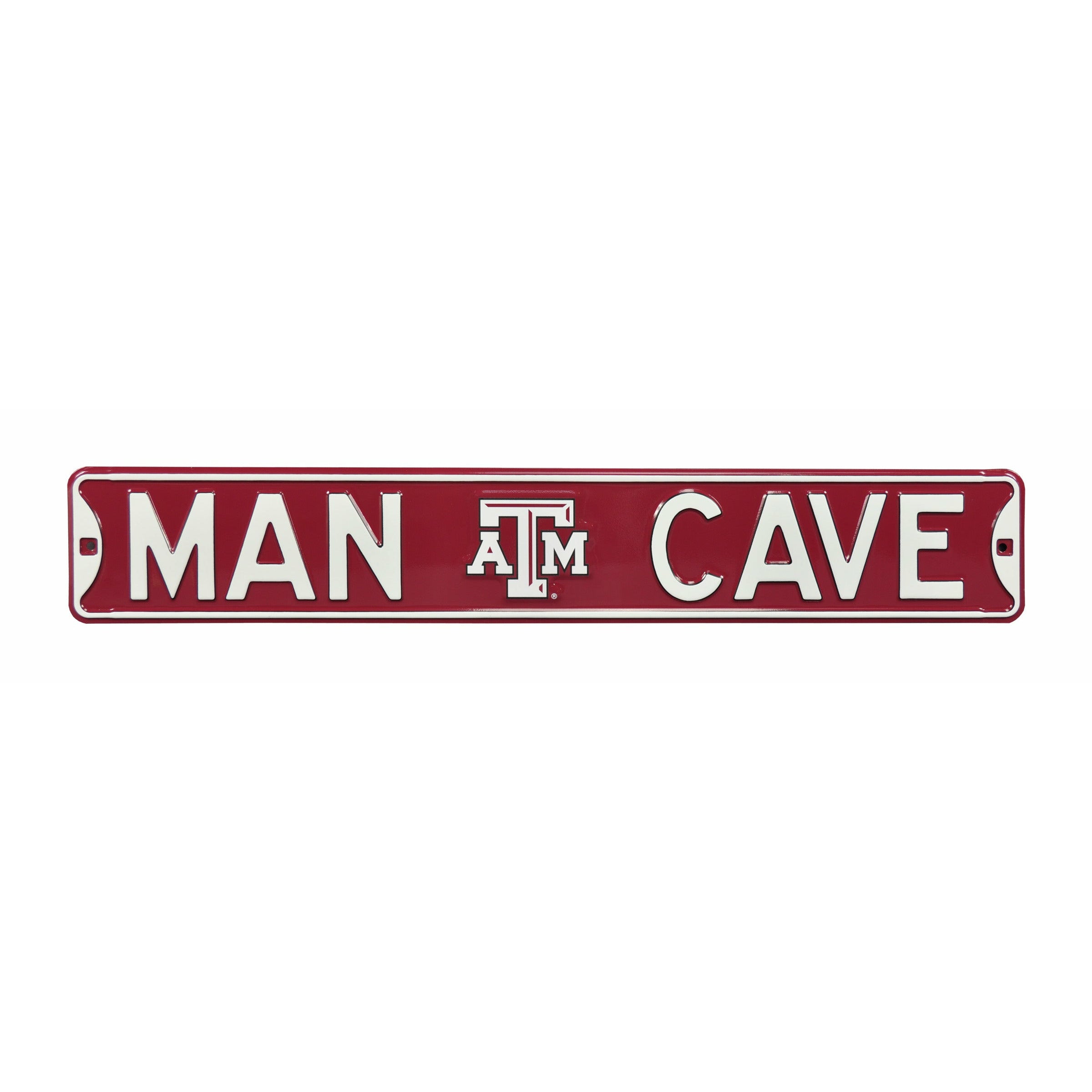 Texas A&M Aggies - MAN CAVE - Embossed Steel Street Sign