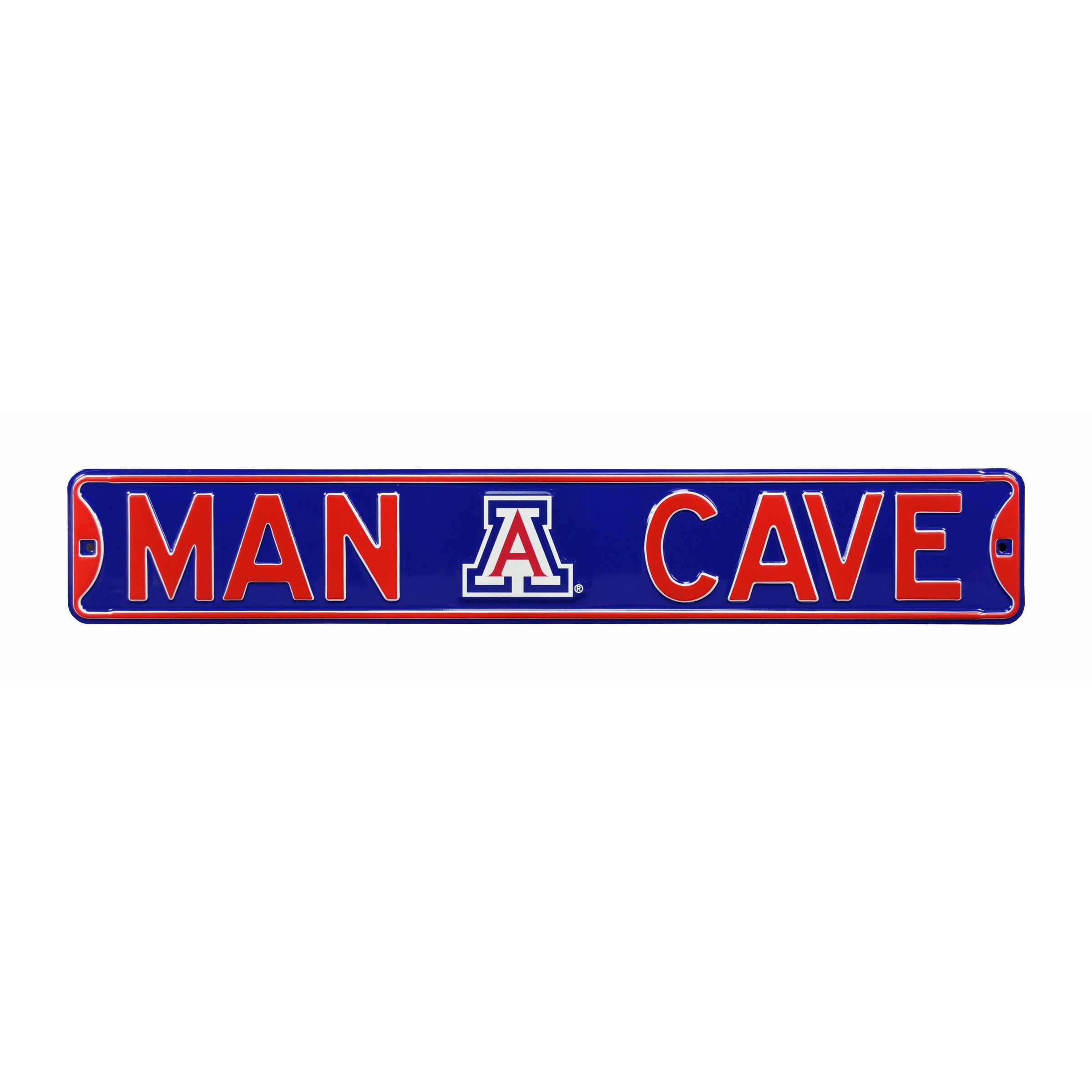 Arizona Wildcats - MAN CAVE - Embossed Steel Street Sign