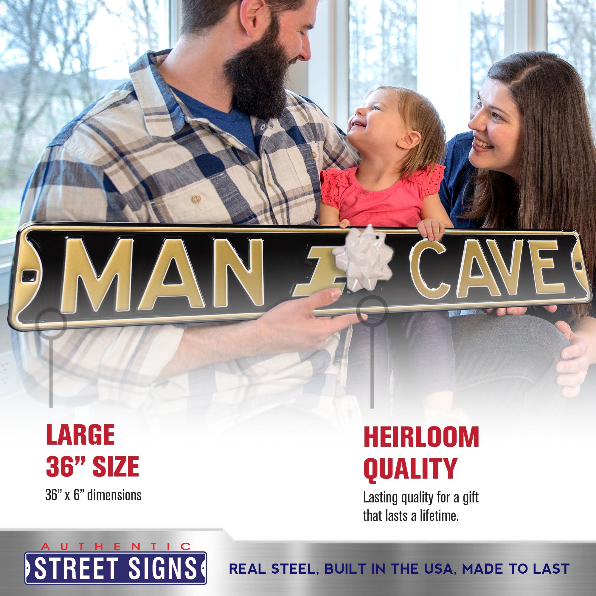 Purdue Boilermakers - MAN CAVE - Embossed Steel Street Sign