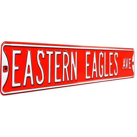 Eastern Washington Eagles - EASTERN EAGLES AVE - Embossed Steel Street Sign