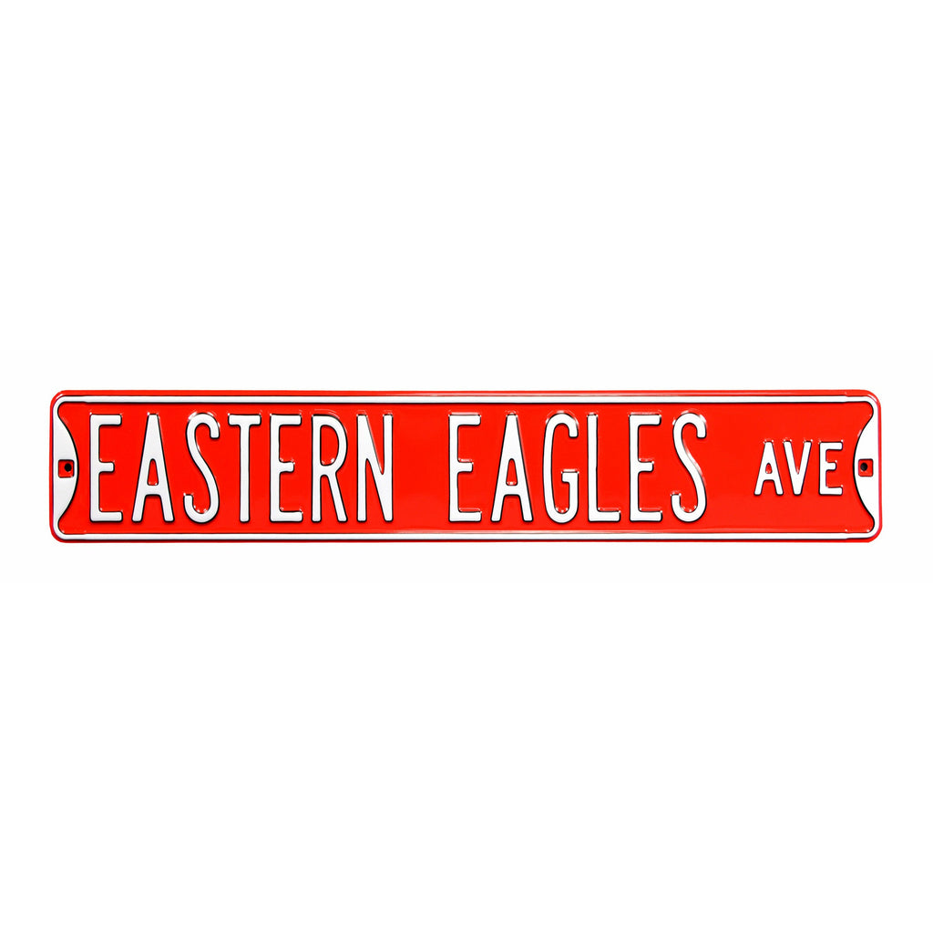 Eastern Washington Eagles - EASTERN EAGLES AVE - Embossed Steel Street Sign