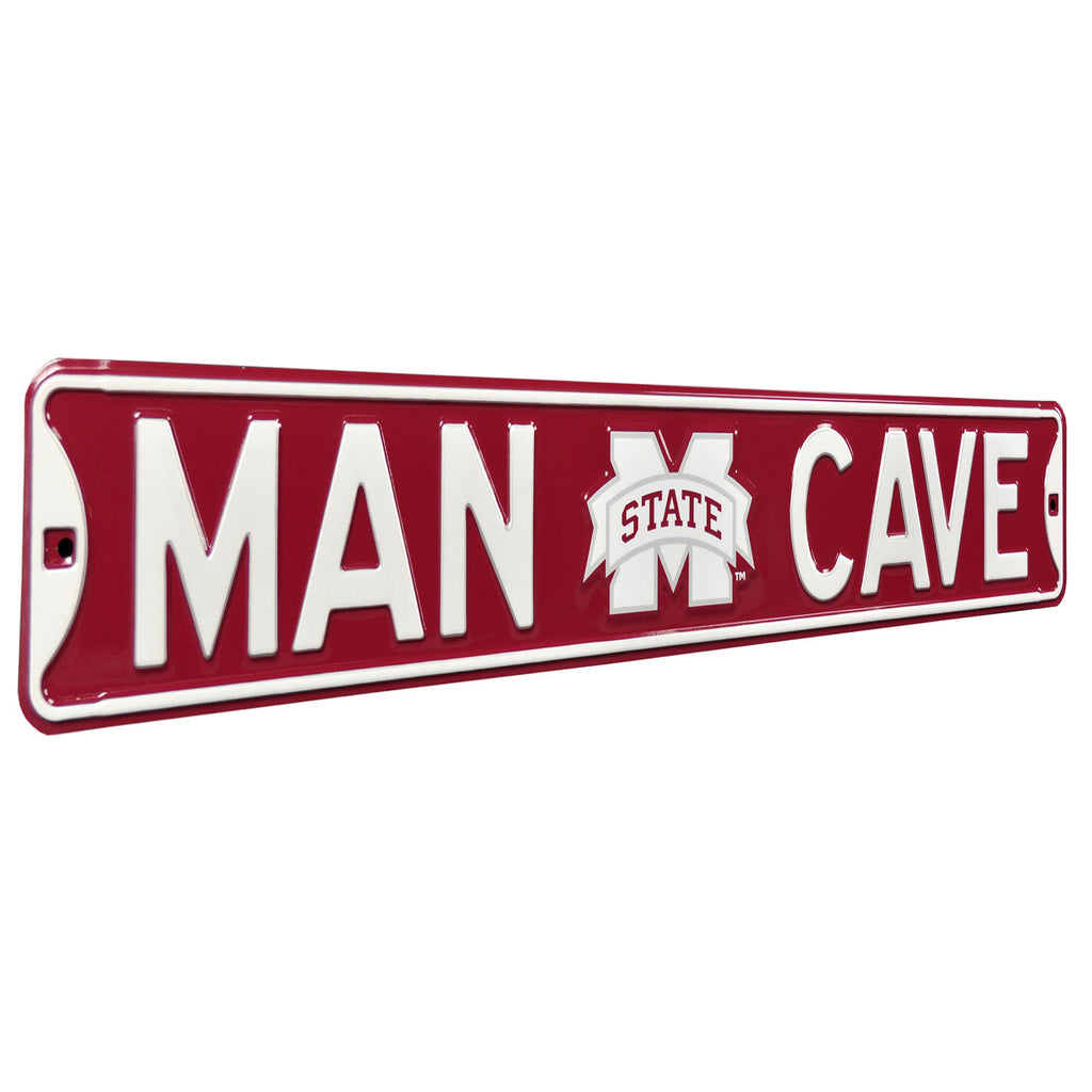 Mississippi State Bulldogs - MAN CAVE - Embossed Steel Street Sign
