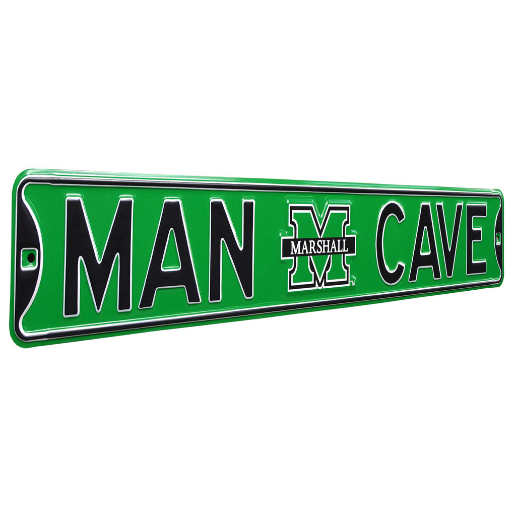 Marshall Thundering Herd - MAN CAVE - Embossed Steel Street Sign