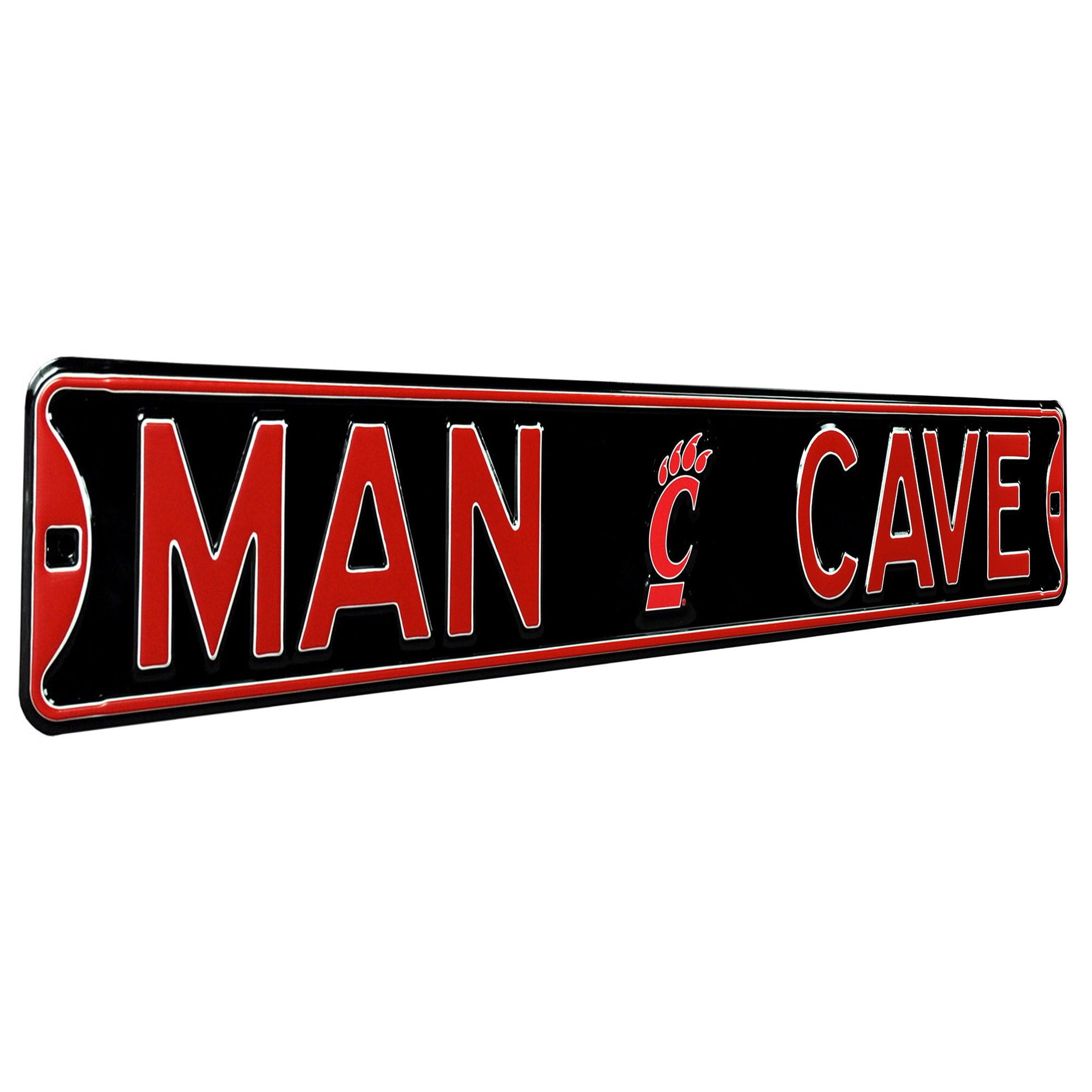Cincinnati Bearcats - MAN CAVE - Embossed Steel Street Sign