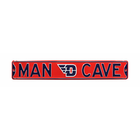 Dayton Flyers - MAN CAVE - Embossed Steel Street Sign