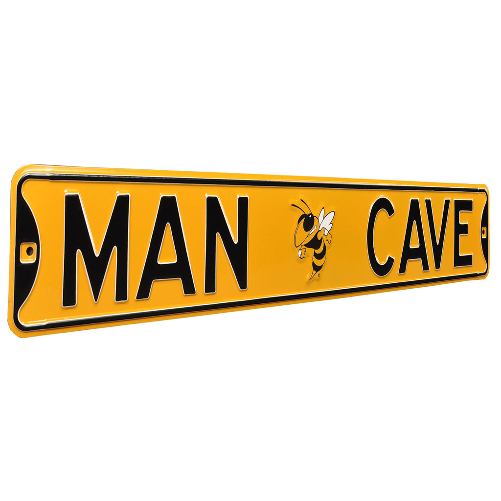 Georgia Tech Yellow Jackets - MAN CAVE - Embossed Steel Street Sign
