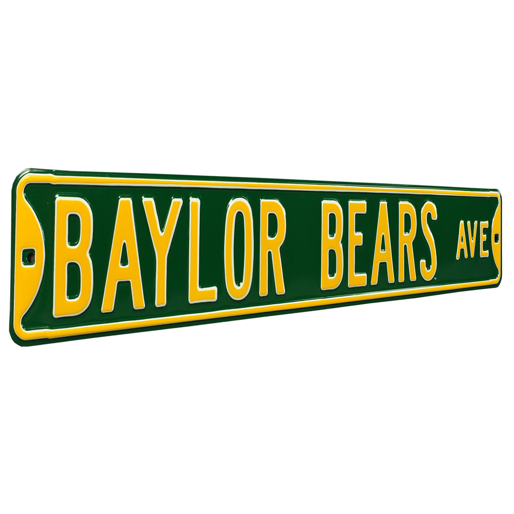 Baylor Bears - BAYLOR BEARS BLVD - Embossed Steel Street Sign