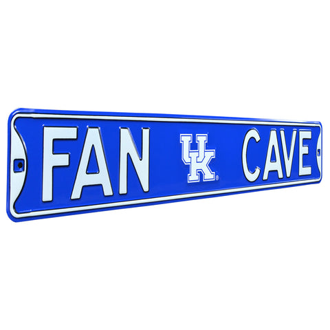 Kentucky Wildcats - FAN CAVE - Embossed Steel Street Sign