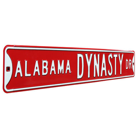 Alabama Crimson Tide - ALABAMA DYNASTY - Embossed Steel Street Sign