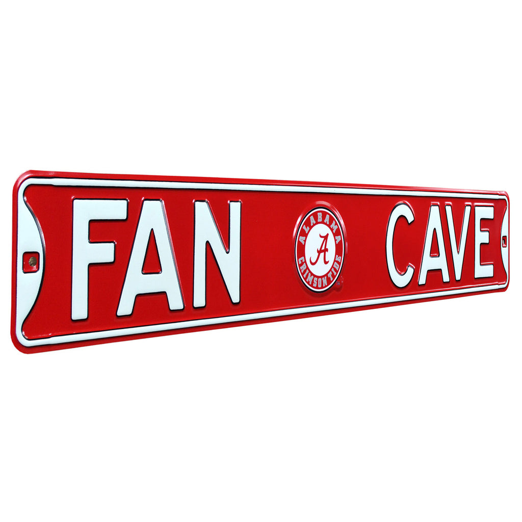 Alabama Crimson Tide - FAN CAVE - Embossed Steel Street Sign