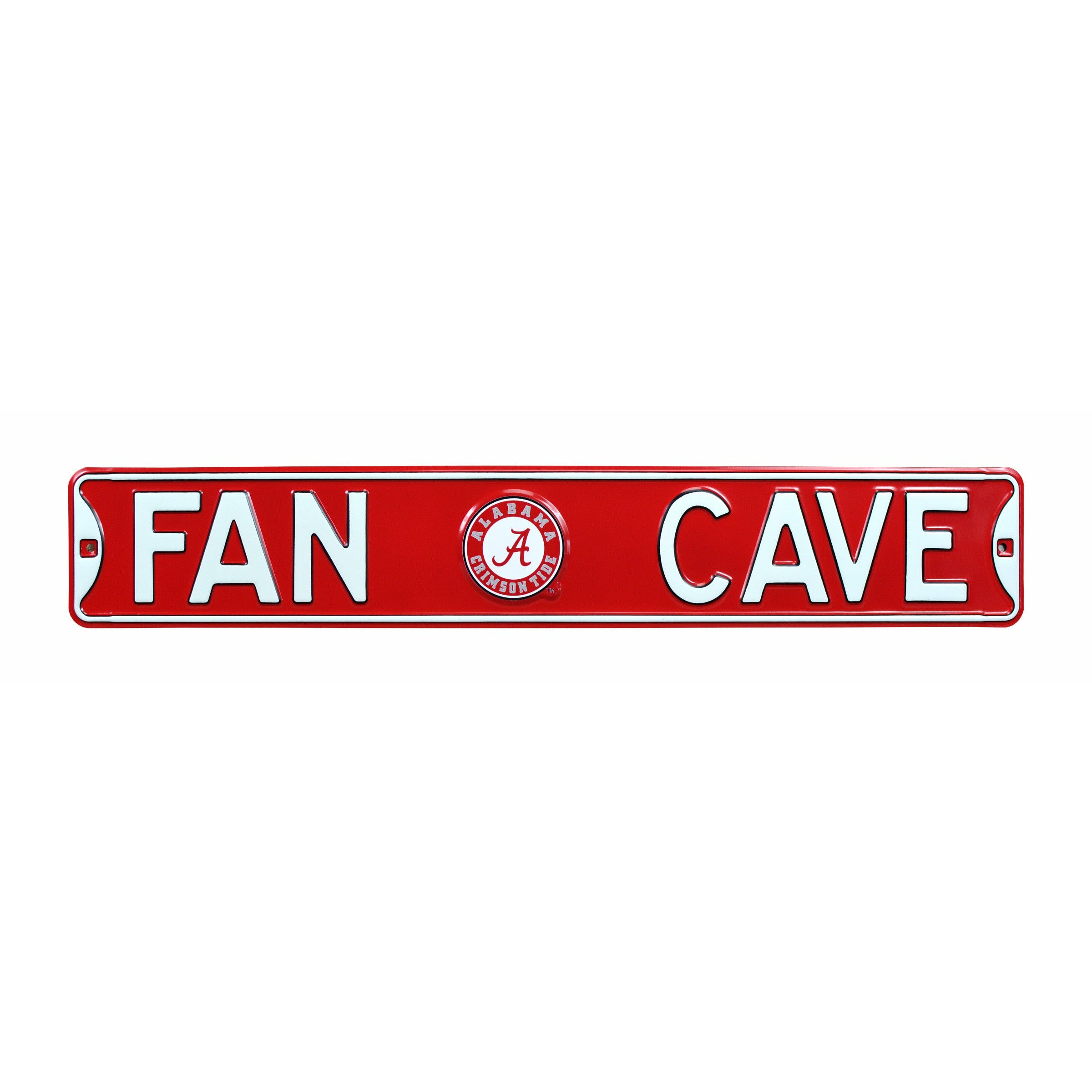 Alabama Crimson Tide - FAN CAVE - Embossed Steel Street Sign