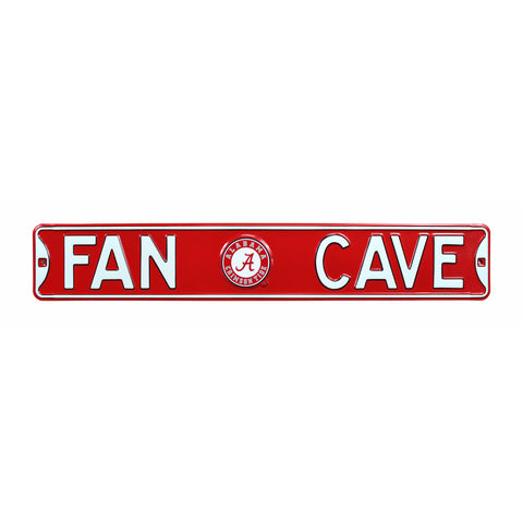Alabama Crimson Tide - FAN CAVE - Embossed Steel Street Sign