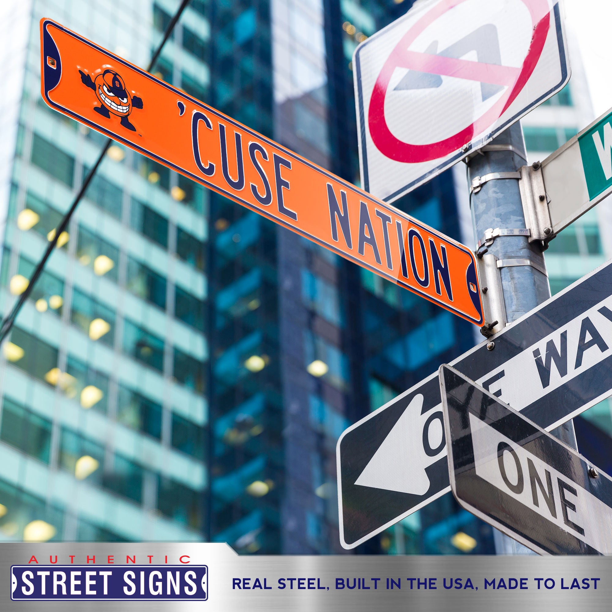 Syracuse Orange - CUSE NATION - Embossed Steel Street Sign