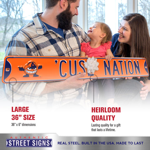 Syracuse Orange - CUSE NATION - Embossed Steel Street Sign