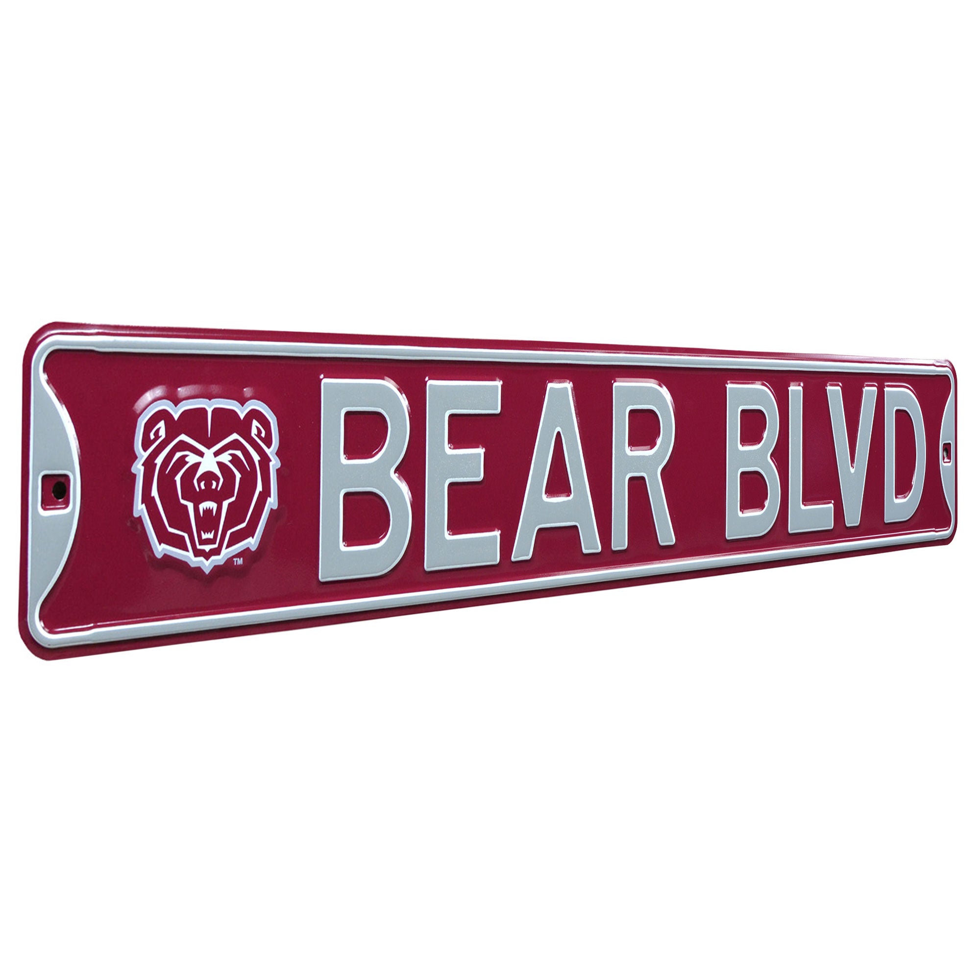 Missouri State Bears - BEAR BLVD - Embossed Steel Street Sign