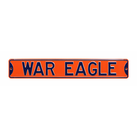 Auburn Tigers - WAR EAGLE - Embossed Steel Street Sign