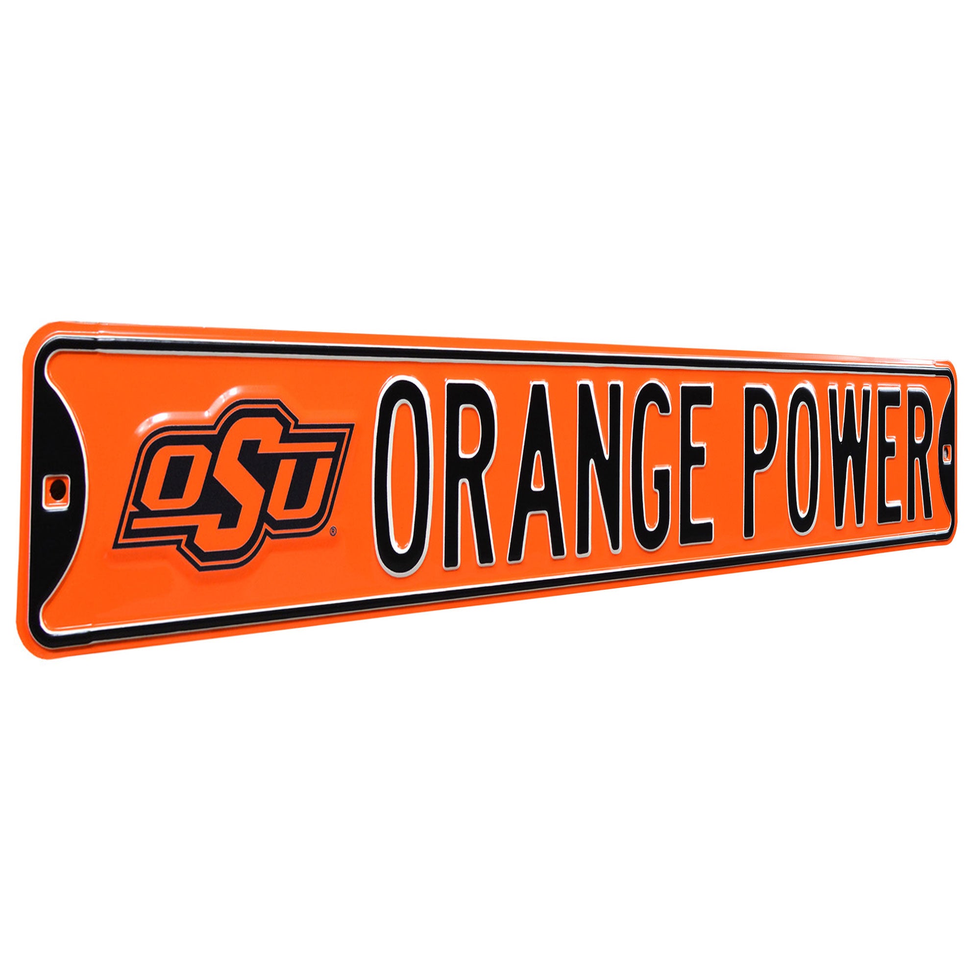 Oklahoma State Cowboys - ORANGE POWER - Embossed Steel Street Sign