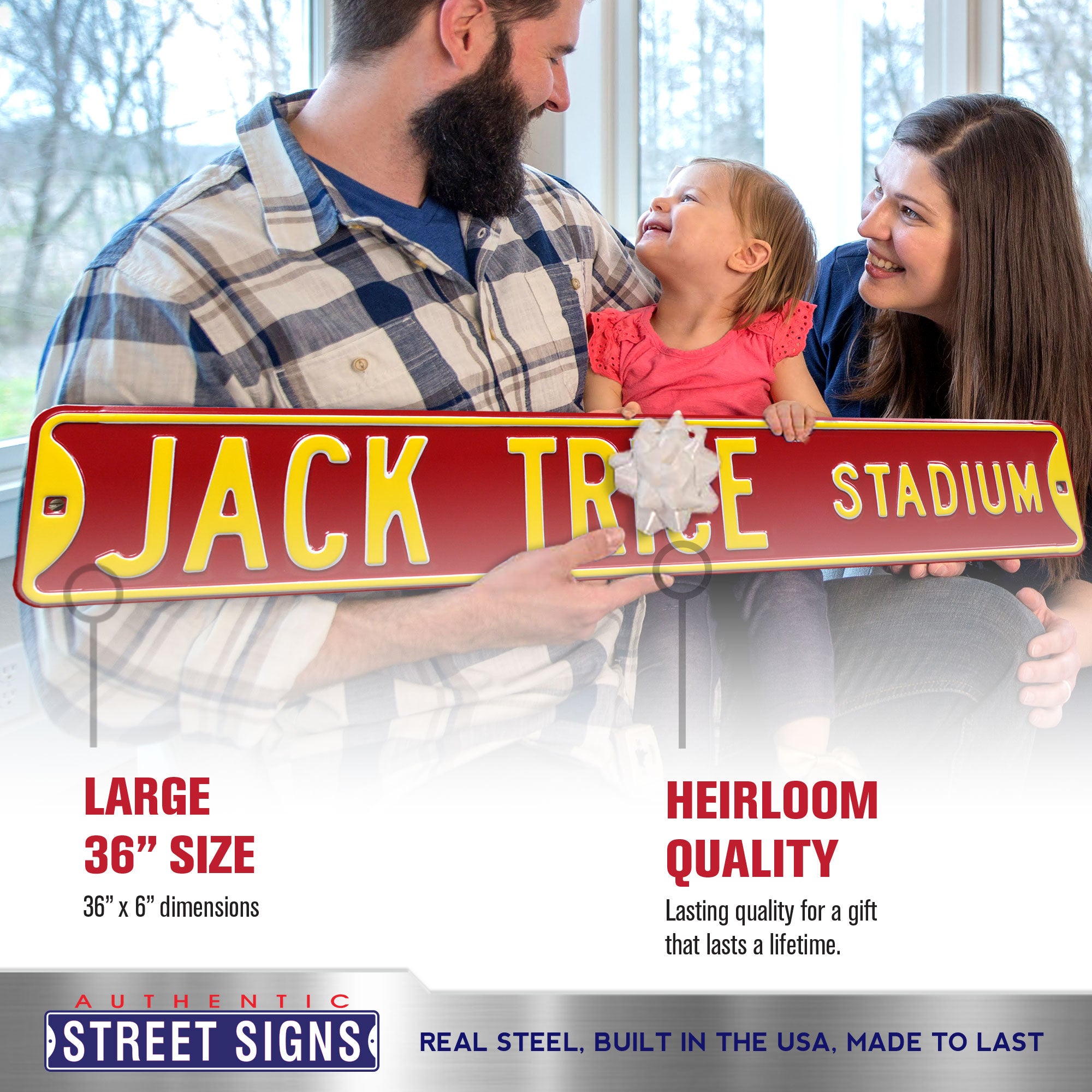Iowa State Cyclones - JACK TRICE STADIUM - Embossed Steel Street Sign