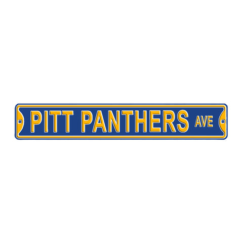 Pittsburgh Panthers - PITT PANTHERS AVE - Embossed Steel Street Sign