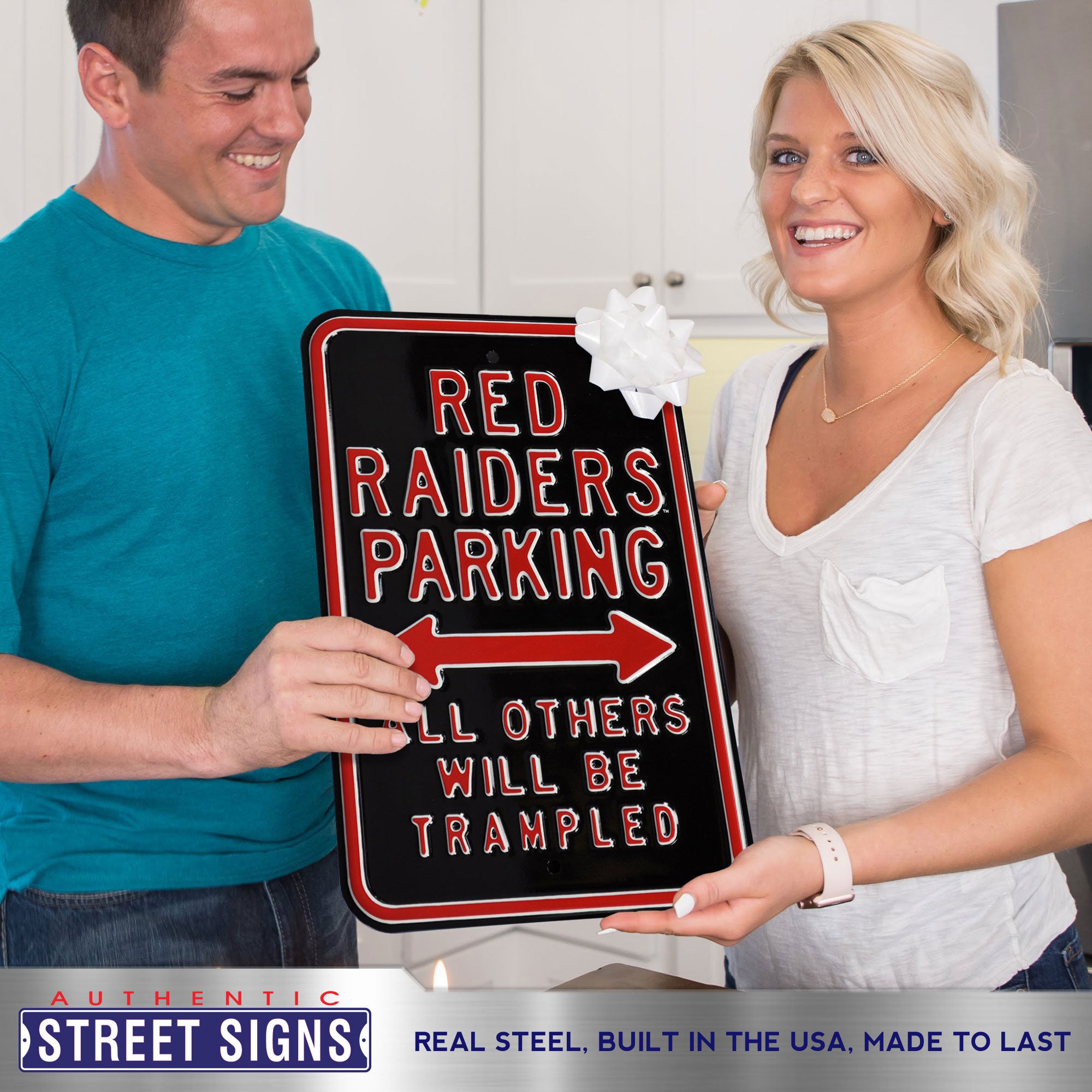Texas Tech Red Raiders - ALL OTHERS TRAMPLED - Embossed Steel Parking Sign