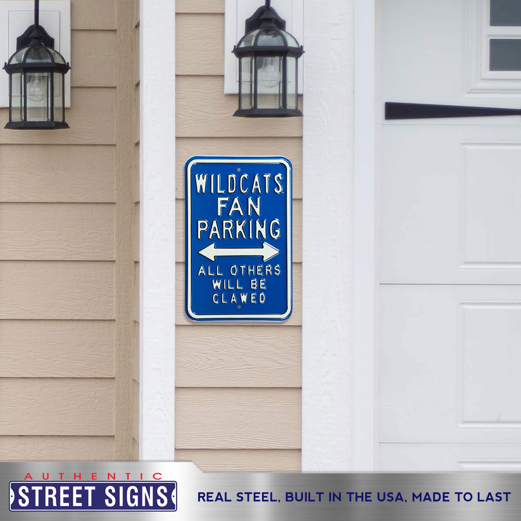 Kentucky Wildcats - ALL OTHERS CLAWED - Embossed Steel Parking Sign