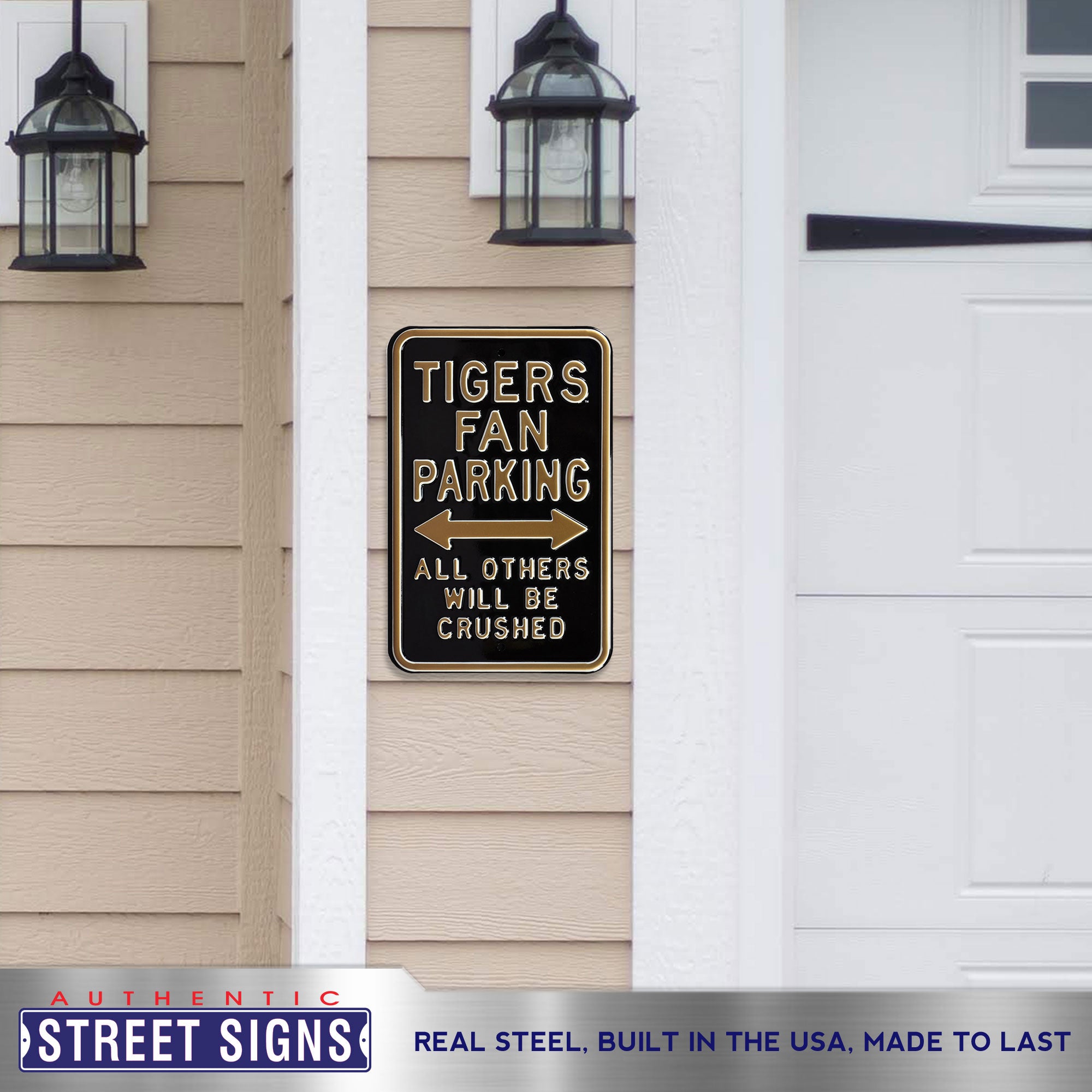 Missouri Tigers - ALL OTHERS CRUSHED - Embossed Steel Parking Sign