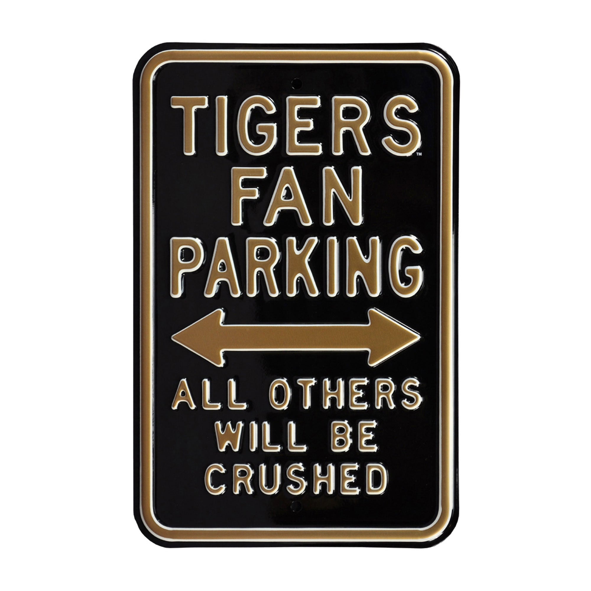 Missouri Tigers - ALL OTHERS CRUSHED - Embossed Steel Parking Sign