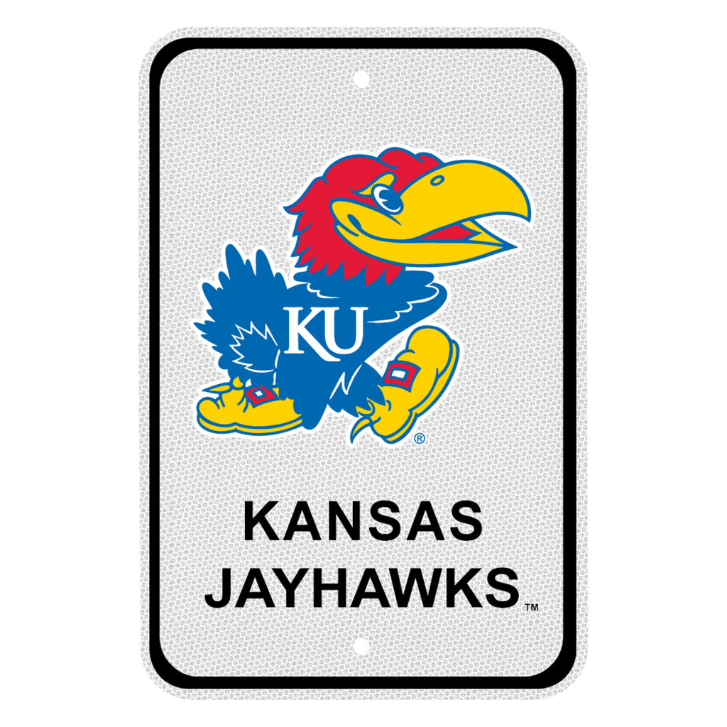 Kansas Jayhawks Reflective Parking Sign